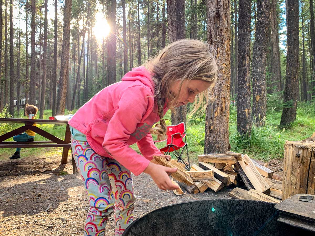 Camping in Banff with Kids at Two Jack Main campground.