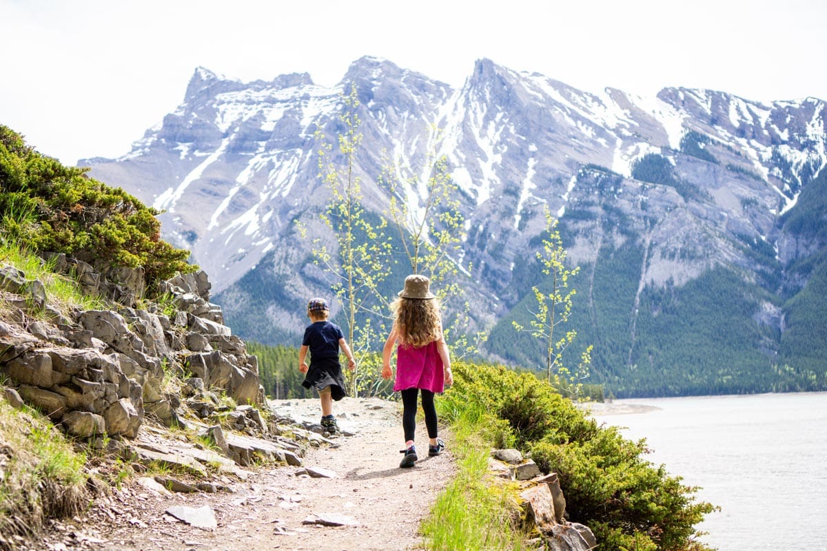 Hiking Stewart Canyon at Lake Minnewanka in Banff with Kids