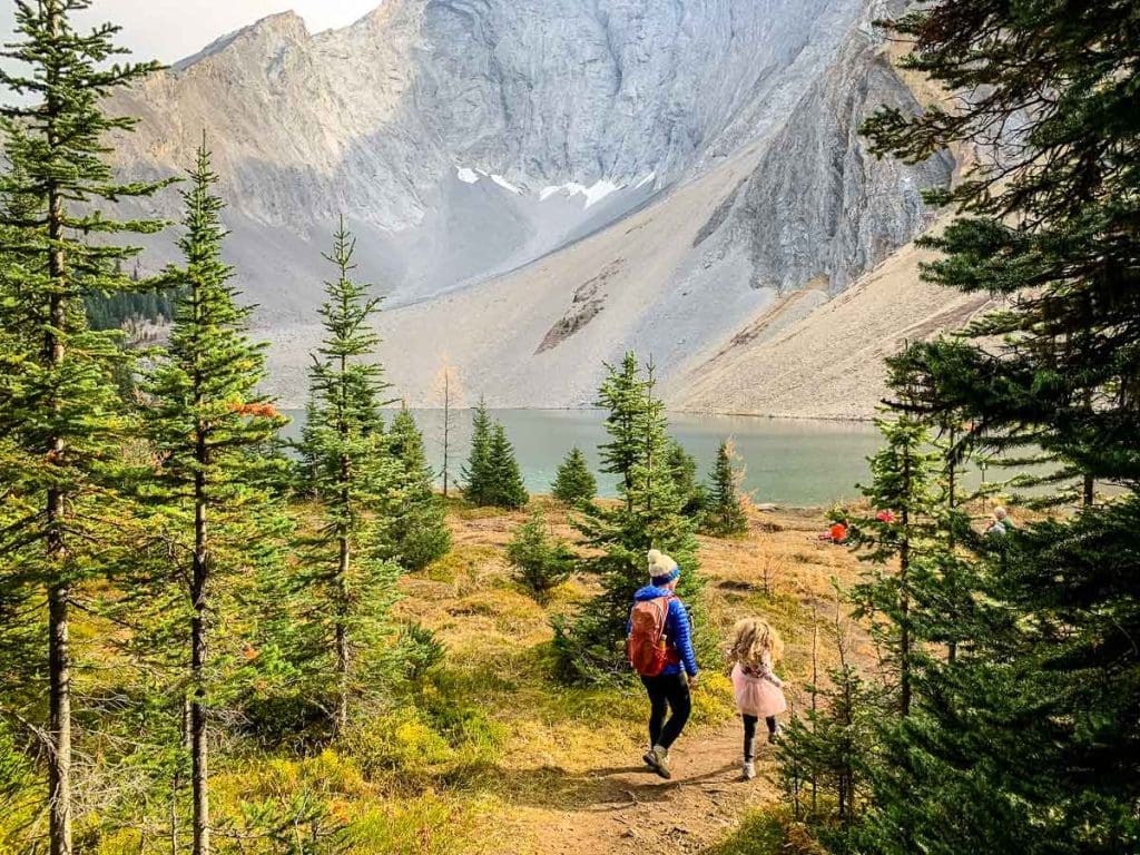 hiking Rummel Lake with kids - Kananaskis