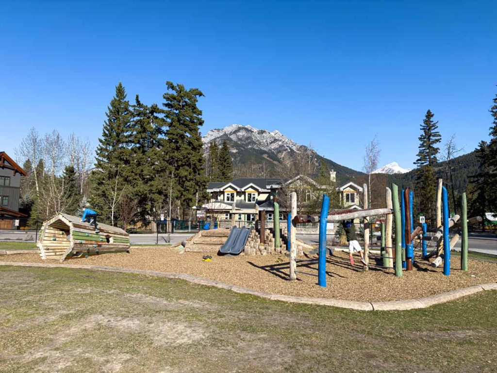 The Banff Elementary School Playground is one of the best Banff playgrounds for tourists.